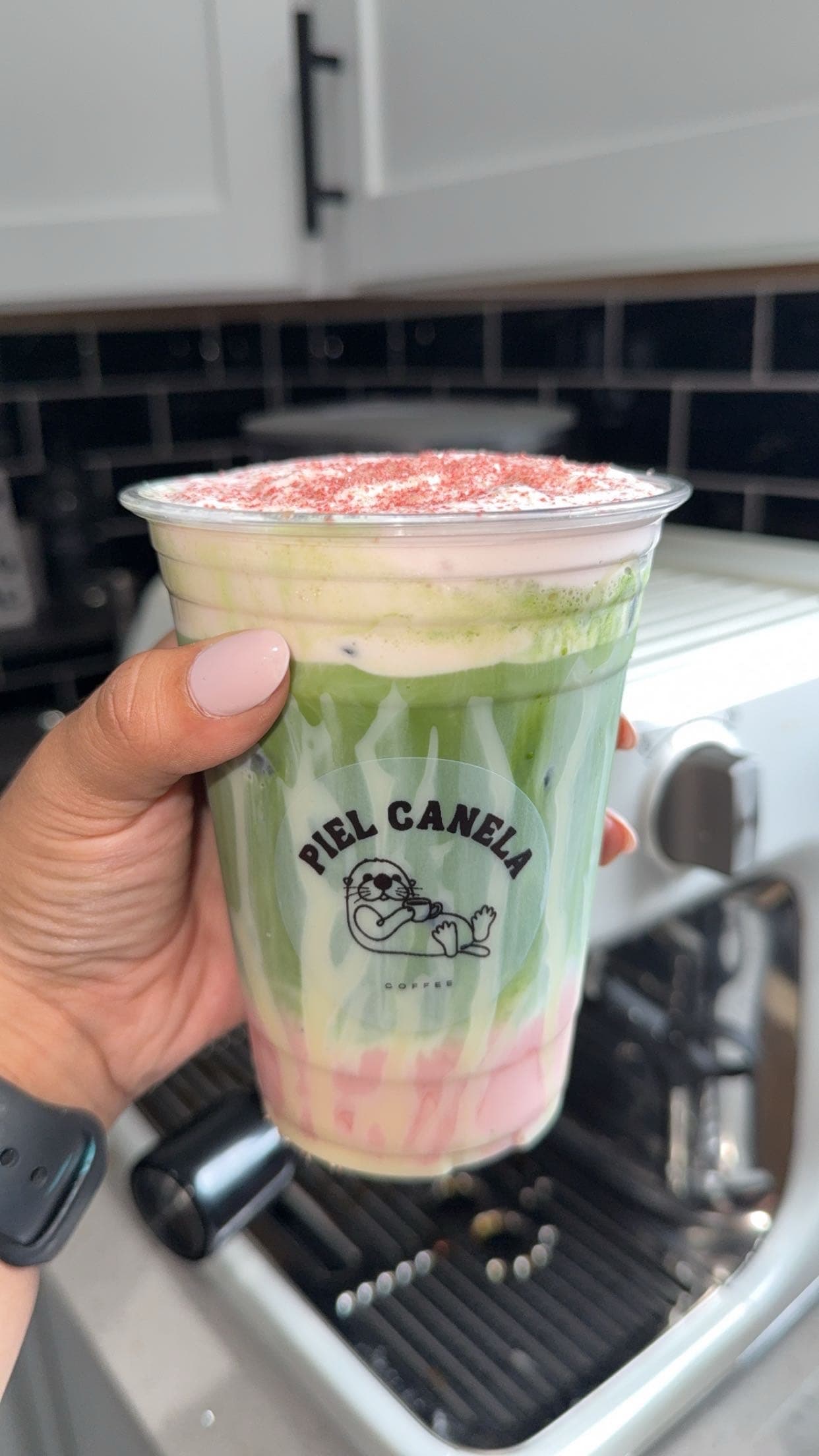 Fresas con Crema Matcha